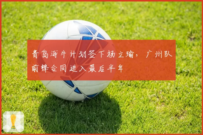 青岛海牛计划签下杨立瑜，广州队前锋合同进入最后半年